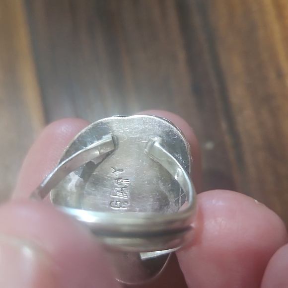 Signed Navajo Sampson Gray Sterling Silver 925 Royston Turquoise Jewelry Suite - Picture 9 of 10